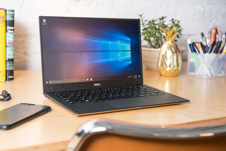 Dell XPS 13 on a desk.